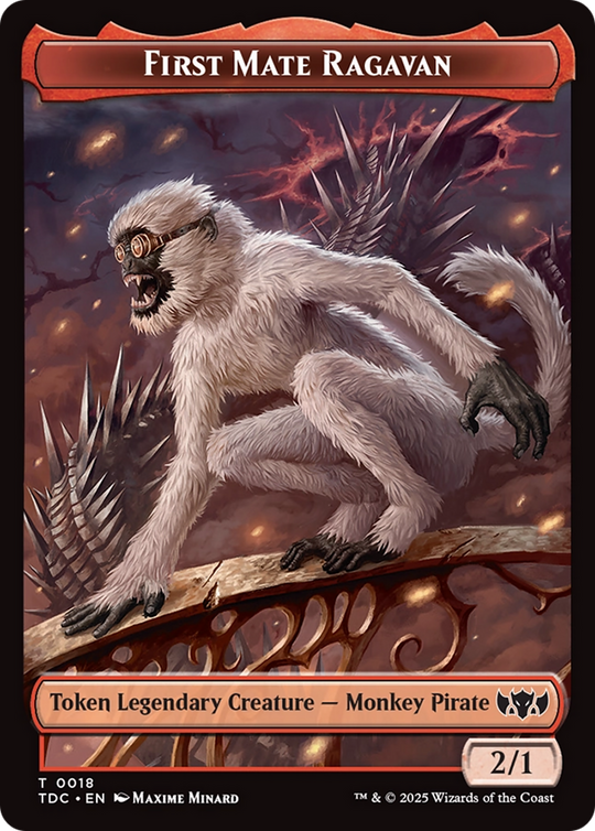 First Mate Ragavan // Treasure Double-Sided Token (TDC-18 // 16) - Commander: Tarkir: Dragonstorm