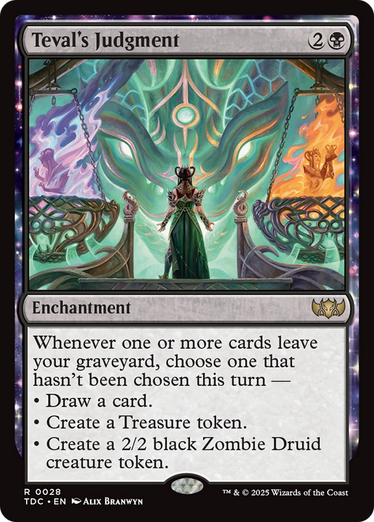 Teval's Judgment (TDC-028) - Commander: Tarkir: Dragonstorm: (enchantment)
