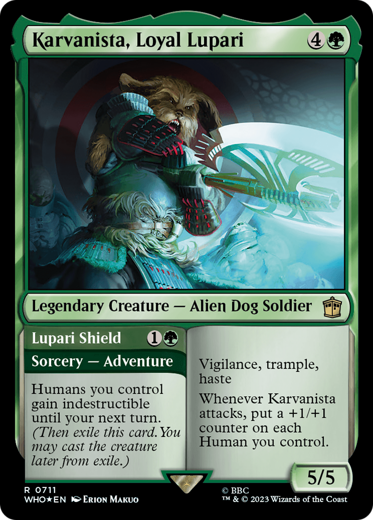 Karvanista, Loyal Lupari // Lupari Shield (Surge Foil) [Doctor Who] | The CG Realm