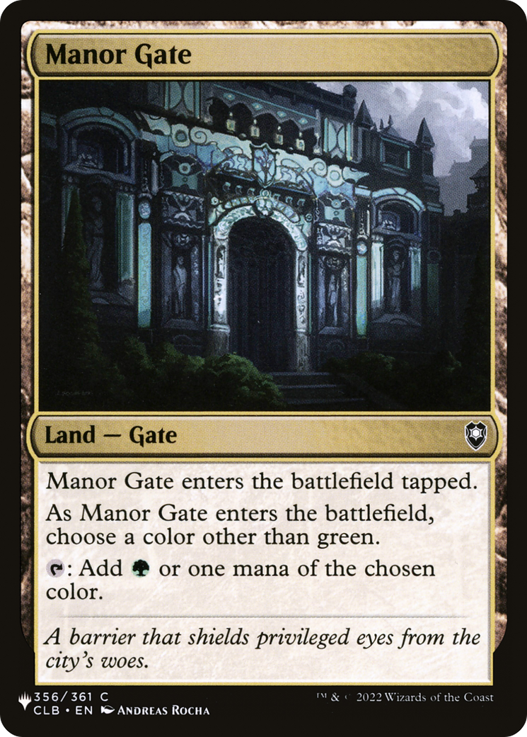 Manor Gate [The List] | The CG Realm