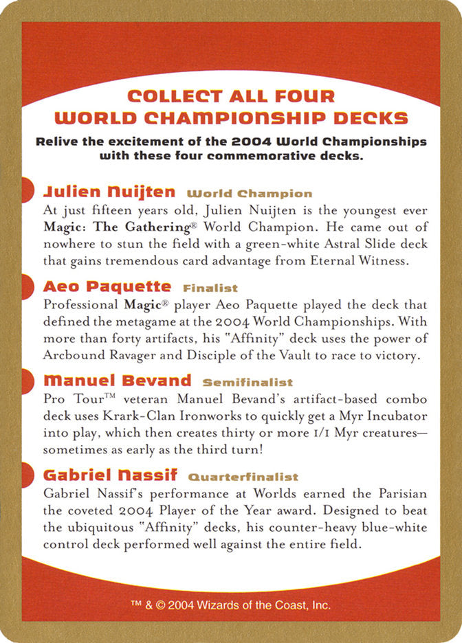 2004 World Championships Ad [World Championship Decks 2004] | The CG Realm
