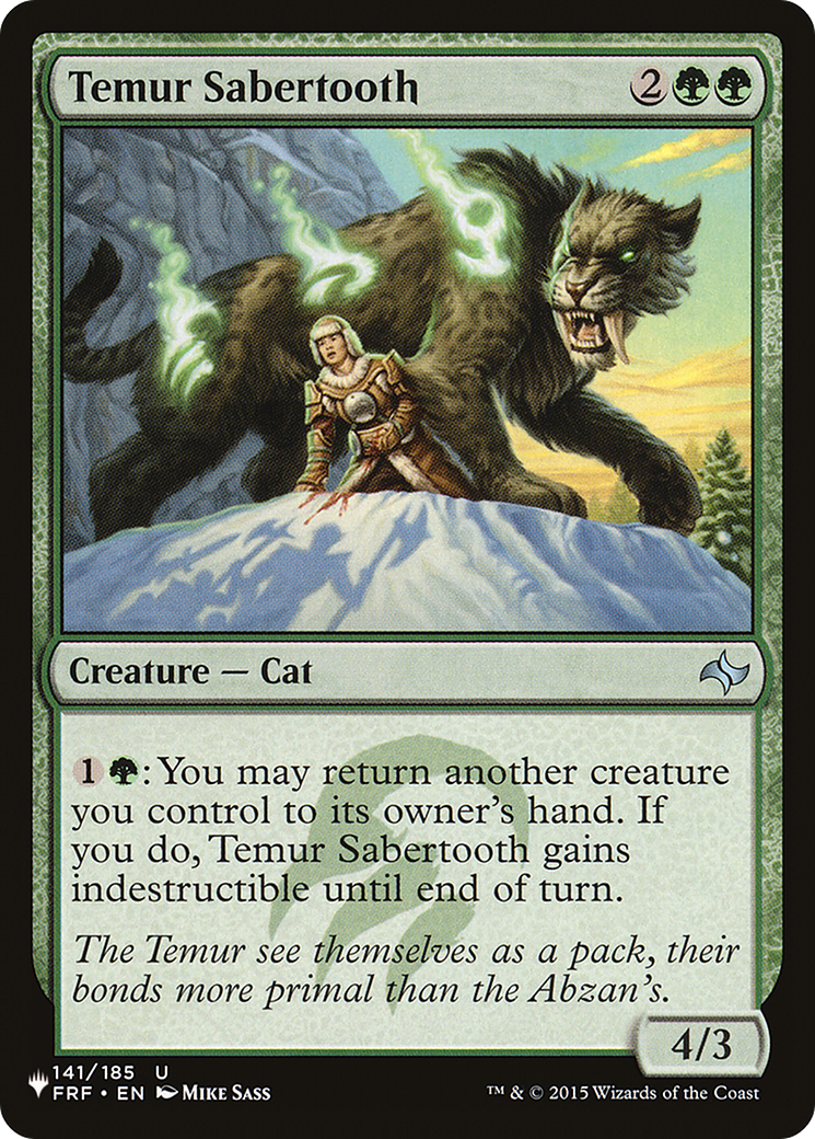 Temur Sabertooth [The List] | The CG Realm