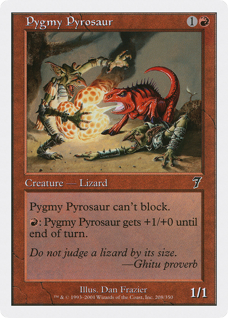 Pygmy Pyrosaur (7ED-208) - 7th Edition Foil