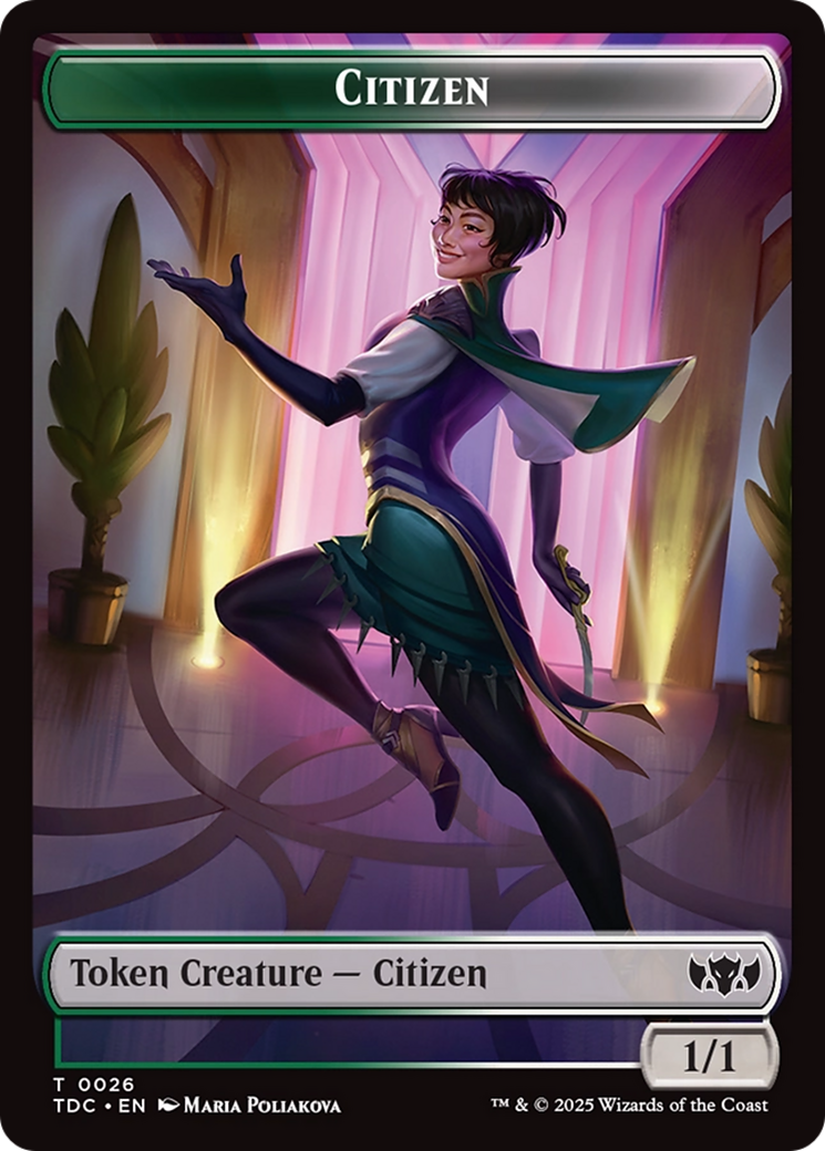 Eldrazi // Citizen Double-Sided Token (TDC-1 // 26) - Commander: Tarkir: Dragonstorm