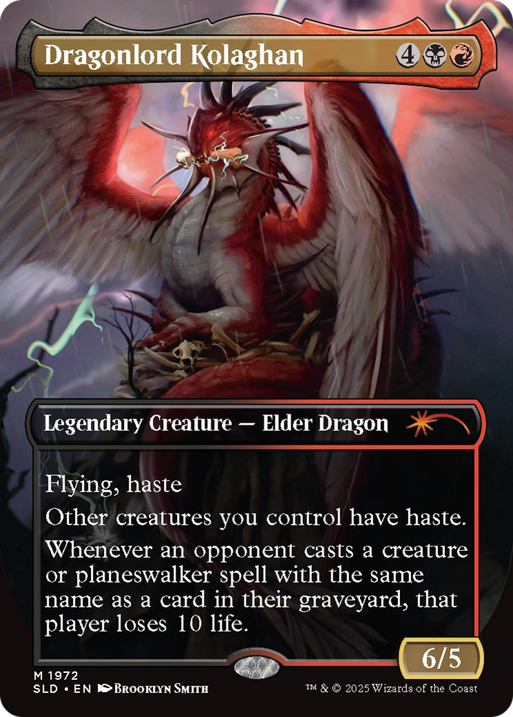 Dragonlord Kolaghan (1972) (SLD-1972) - Secret Lair Drop (Borderless) Foil