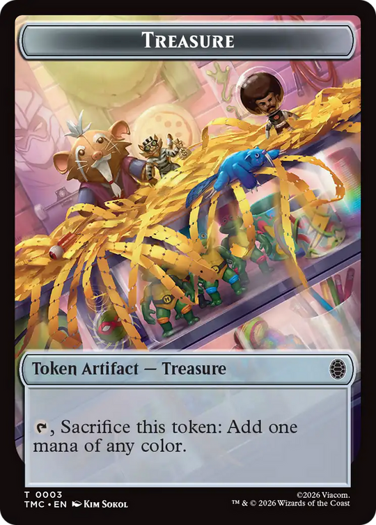 Treasure // Robot Double-Sided Token (TMC-3 // 10) - Commander: Teenage Mutant Ninja Turtles
