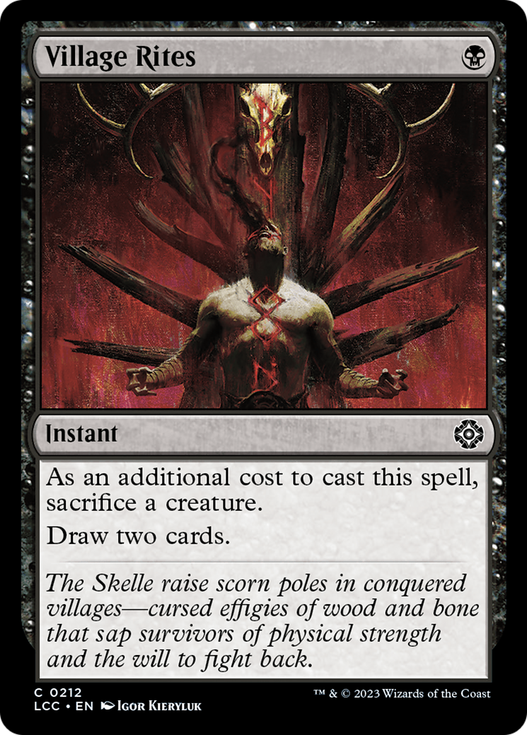 Village Rites [The Lost Caverns of Ixalan Commander] | The CG Realm