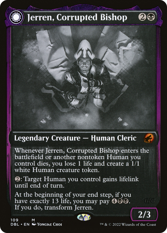 Jerren, Corrupted Bishop (DBL-109) - Innistrad: Double Feature: (Double Faced Transform)