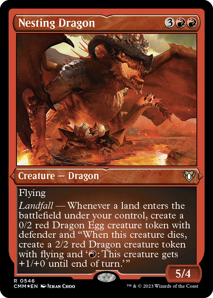 Nesting Dragon (CMM-546) - Commander Masters Etched Foil