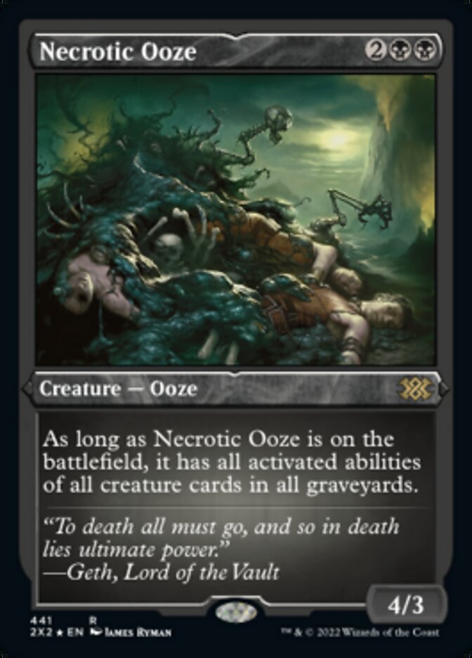 Necrotic Ooze (Foil Etched) [Double Masters 2022] | The CG Realm
