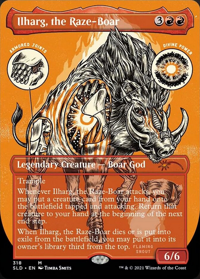 Ilharg, the Raze-Boar (Borderless Foil Etched) [Secret Lair Drop Series] | The CG Realm