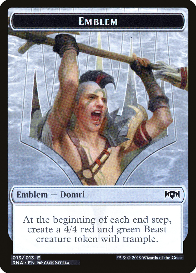Emblem - Domri, Chaos Bringer (RNA-013) - Ravnica Allegiance Tokens