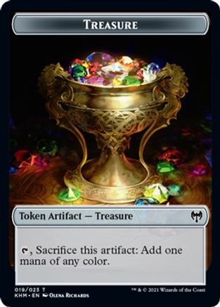Treasure // Clue Double-Sided Token (Pioneer 2022) (UMP-19 // 14) - Unique and Miscellaneous Promos