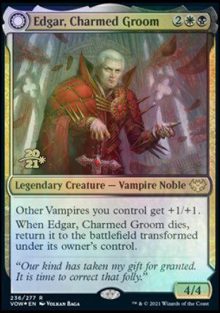 Edgar, Charmed Groom (PRE-236) - Innistrad: Crimson Vow Promos: (Double Faced Transform) Foil