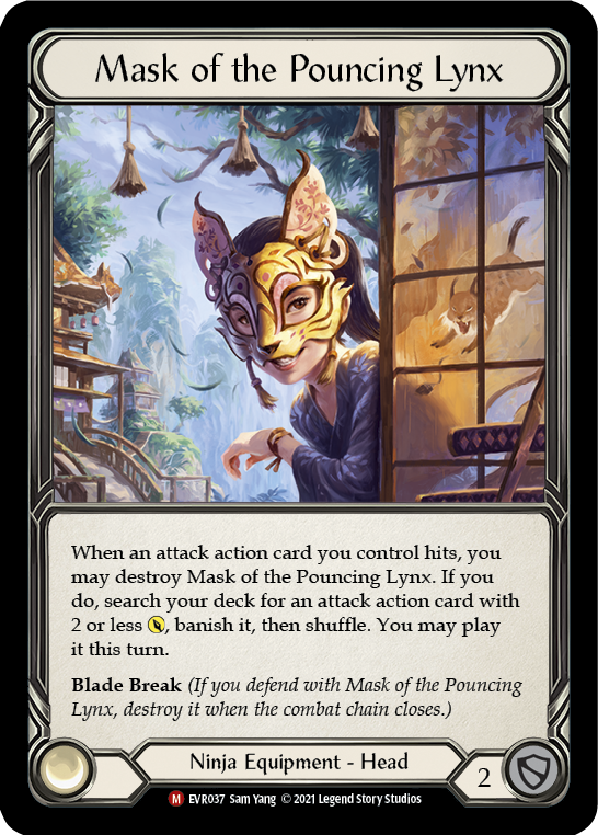 Mask of the Pouncing Lynx [EVR037] (Everfest)  1st Edition Normal | The CG Realm