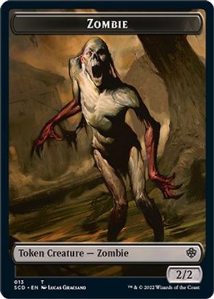 Zombie // Zombie Knight Double-Sided Token (SCD-13 // 15) - Starter Commander Decks