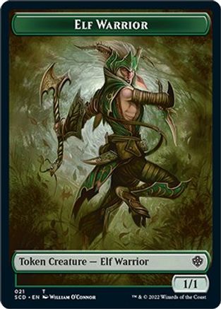 Elf Warrior // Soldier Double-Sided Token (SCD-21 // 8) - Starter Commander Decks