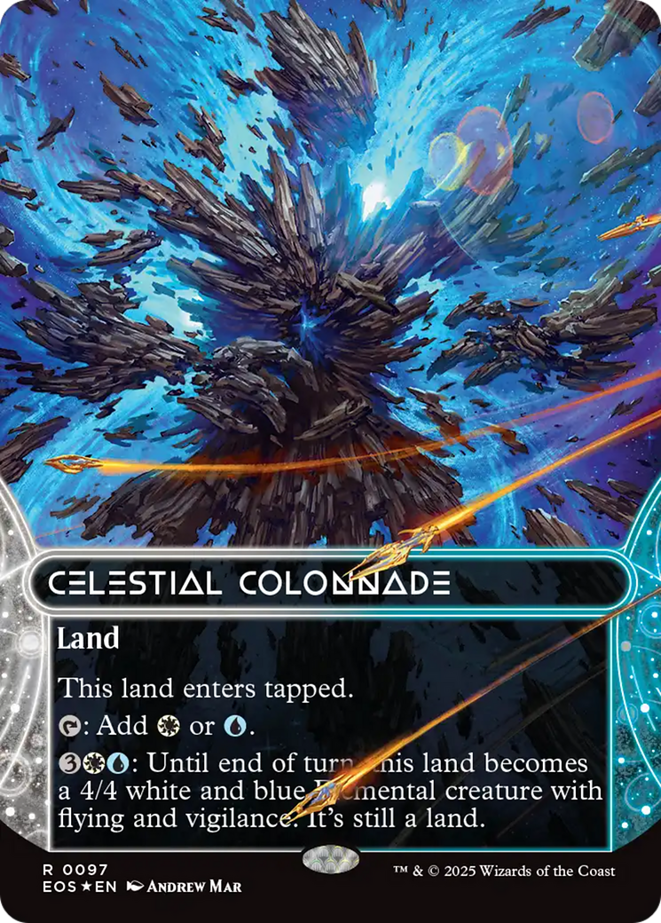 Celestial Colonnade (0097) (Borderless) (Galaxy Foil) [Edge of Eternities: Stellar Sights] | The CG Realm