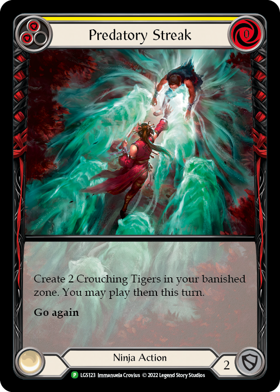 Predatory Streak (Yellow) [LGS123] (Promo)  Rainbow Foil | The CG Realm