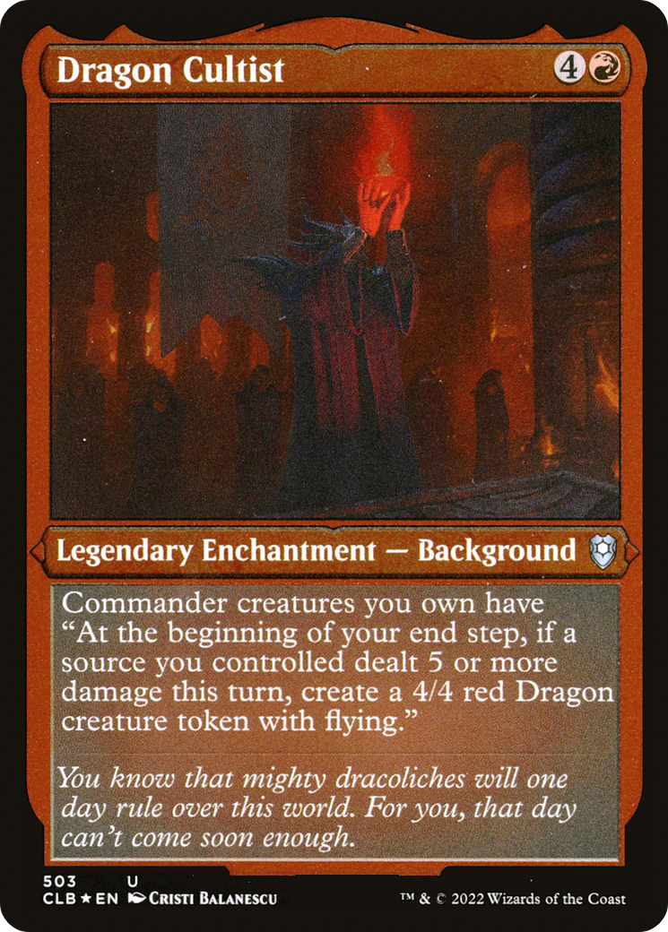 Dragon Cultist (Foil Etched) (CLB-503) - Commander Legends: Battle for Baldur's Gate Etched Foil