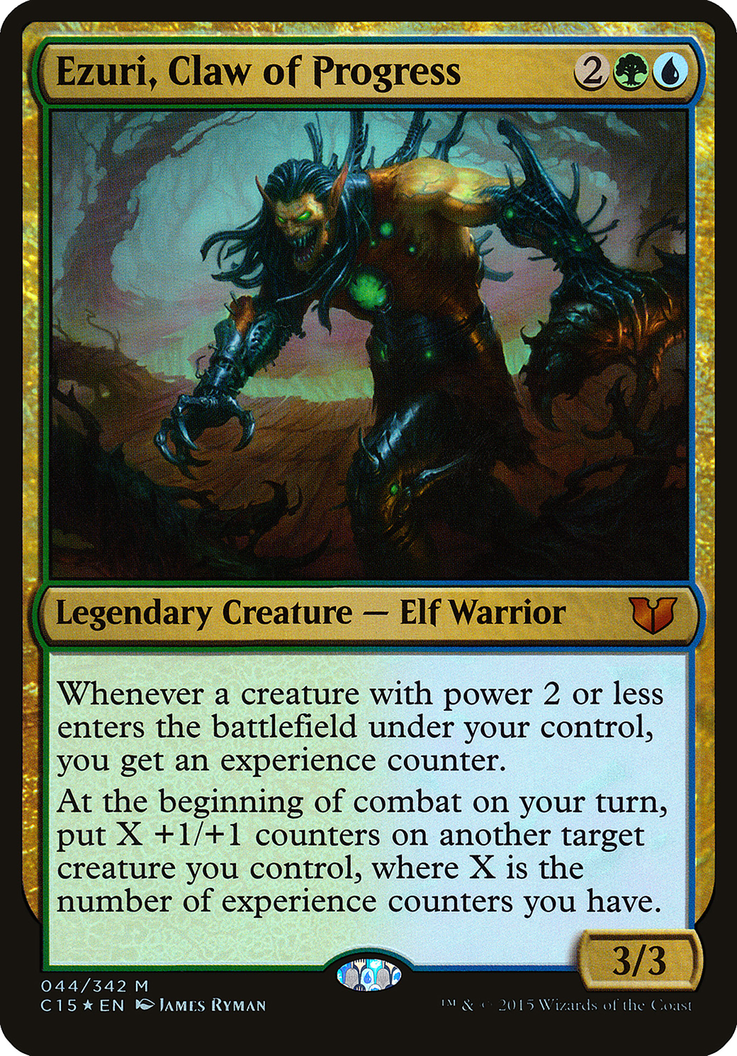 Ezuri, Claw of Progress (Commander 2015) (OVER-044) - Commander 2015 Oversized Foil
