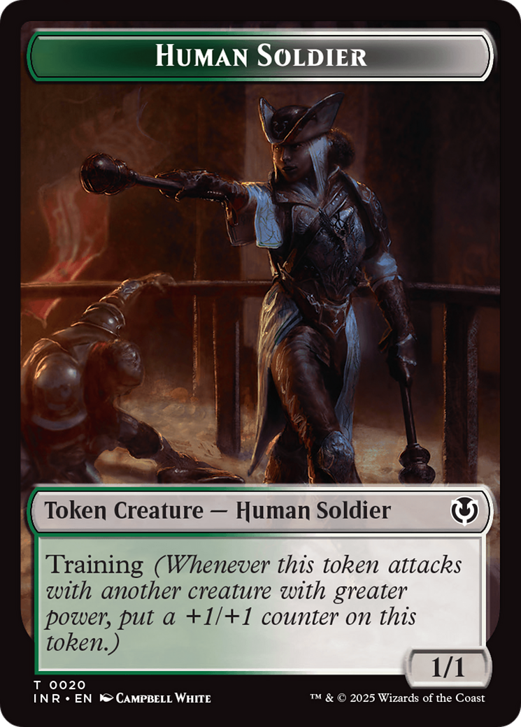 Human Soldier (0020) // Emblem - Tamiyo, Field Researcher Double-Sided Token (INR-20 // 26) - Innistrad Remastered
