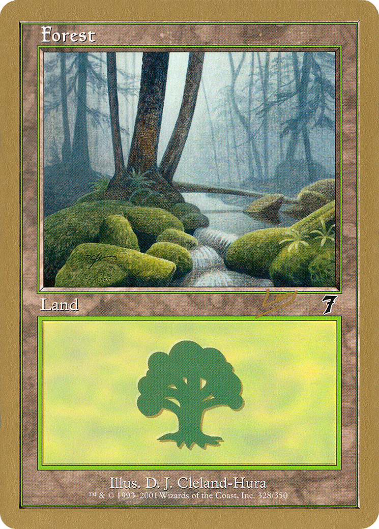 Forest (328) - 2002 Raphael Levy (7ED) (WCD-) - World Championship Decks 2002