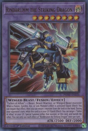 Rindbrumm the Striking Dragon (PHHY-EN034) - Photon Hypernova 1st Edition