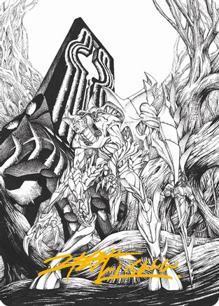 Lukka, Bound to Ruin Art Card (Gold-Stamped Signature) (ASONE-079) - Art Series: Phyrexia: All Will Be One