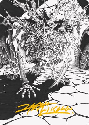 Thrun, Breaker of Silence Art Card (Gold-Stamped Signature) (ASONE-076) - Art Series: Phyrexia: All Will Be One