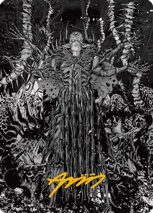 Nissa, Ascended Animist Art Card (Gold-Stamped Signature) (ASONE-074) - Art Series: Phyrexia: All Will Be One