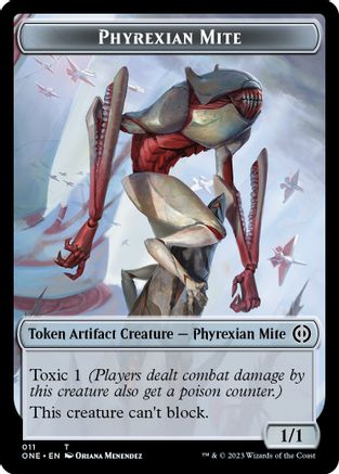 Phyrexian Mite (011) // The Hollow Sentinel Double-sided Token (ONE-) - Phyrexia: All Will Be One Foil