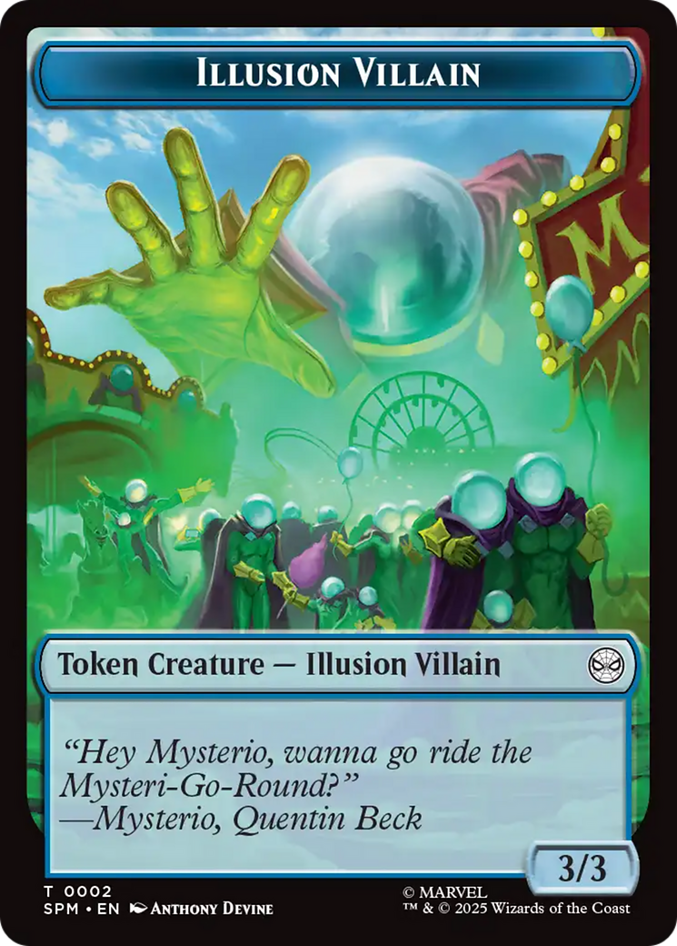 Spider // Illusion Villain Double-Sided Token [Marvel's Spider-Man Tokens] | The CG Realm