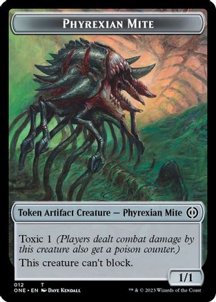Phyrexian Mite (012) // Cat Double-Sided Token (ONE-12 // 1) - Phyrexia: All Will Be One