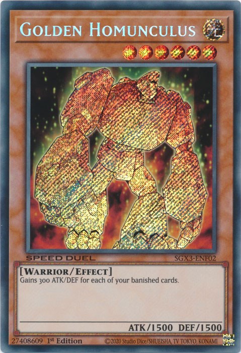 Golden Homunculus [SGX3-ENF02] Secret Rare | The CG Realm