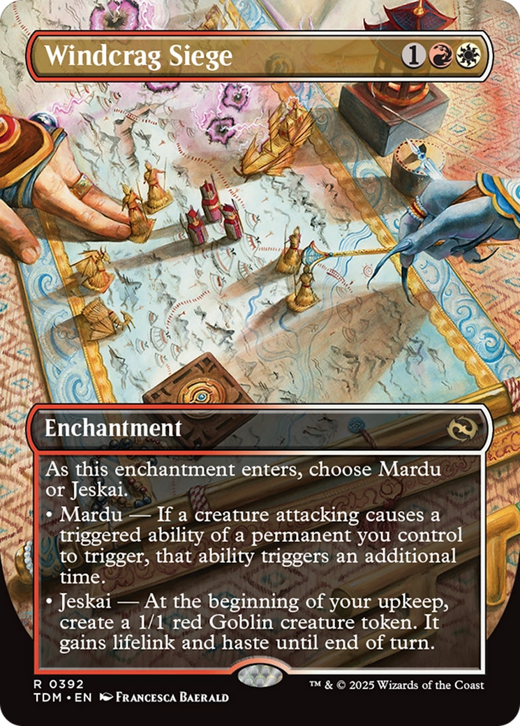 Windcrag Siege (Borderless) [Tarkir: Dragonstorm] | The CG Realm