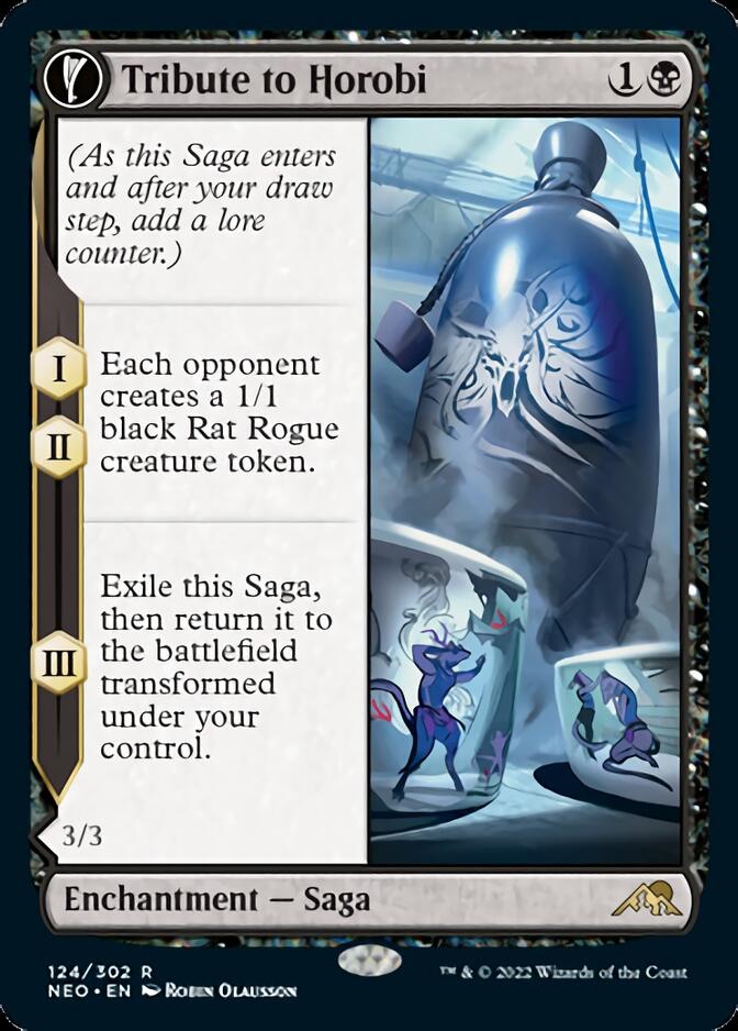 Tribute to Horobi (NEO-124) - Kamigawa: Neon Dynasty: (fandfc, enchantment)