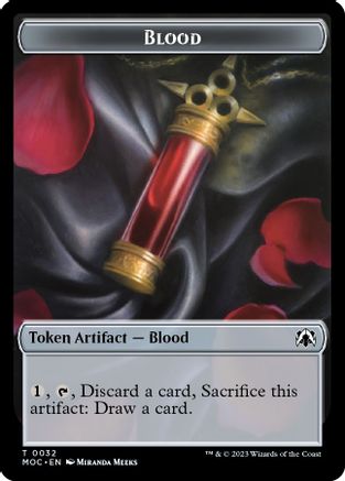 Blood // Shapeshifter Double-sided Token (MOC-32 // 12) - Commander: March of the Machine