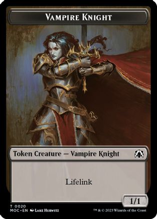 Vampire Knight // Soldier Double-sided Token (MOC-20 // 8) - Commander: March of the Machine
