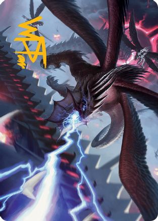 Defiant Thundermaw Art Card (Gold-Stamped Signature) (ASMOM-035) - Art Series: March of the Machine