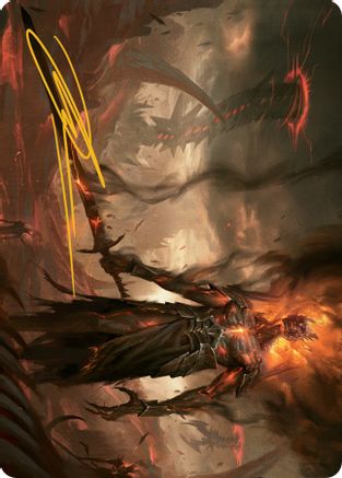 Ashen Reaper Art Card (Gold-Stamped Signature) (ASMOM-046) - Art Series: March of the Machine