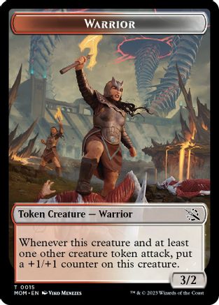 Warrior // Zombie Double-Sided Token (MOM-15 // 5) - March of the Machine Foil