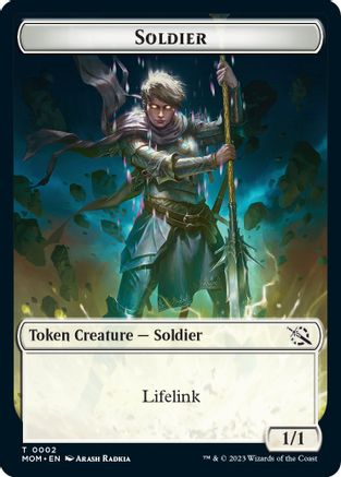 Soldier // Knight Double-Sided Token (MOM-2 // 10) - March of the Machine Foil