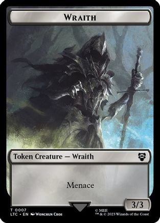 Wraith // Dragon Double-Sided Token (LTC-7 // 14) - Commander: The Lord of the Rings: Tales of Middle-earth