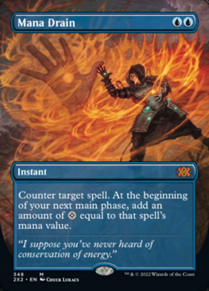 Mana Drain (Borderless Alternate Art) [Double Masters 2022] | The CG Realm