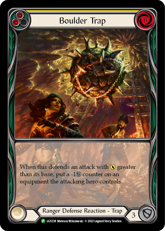 Boulder Trap (Yellow) [LGS138] (Promo)  Rainbow Foil | The CG Realm
