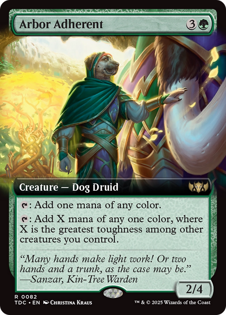 Arbor Adherent (Extended Art) [Tarkir: Dragonstorm Commander] | The CG Realm