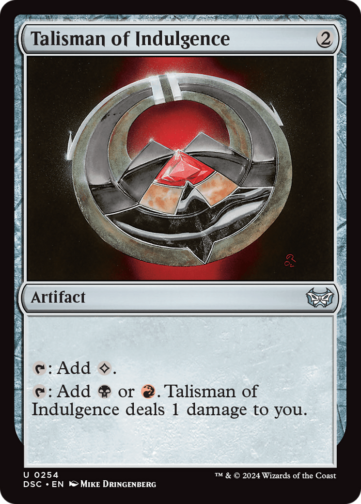 Talisman of Indulgence [Duskmourn: House of Horror Commander] | The CG Realm