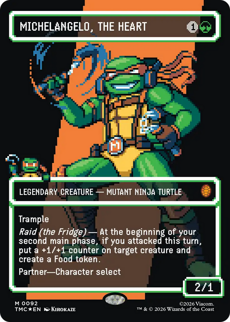 Michelangelo, the Heart (0093) (Borderless) [Teenage Mutant Ninja Turtles Commander] | The CG Realm