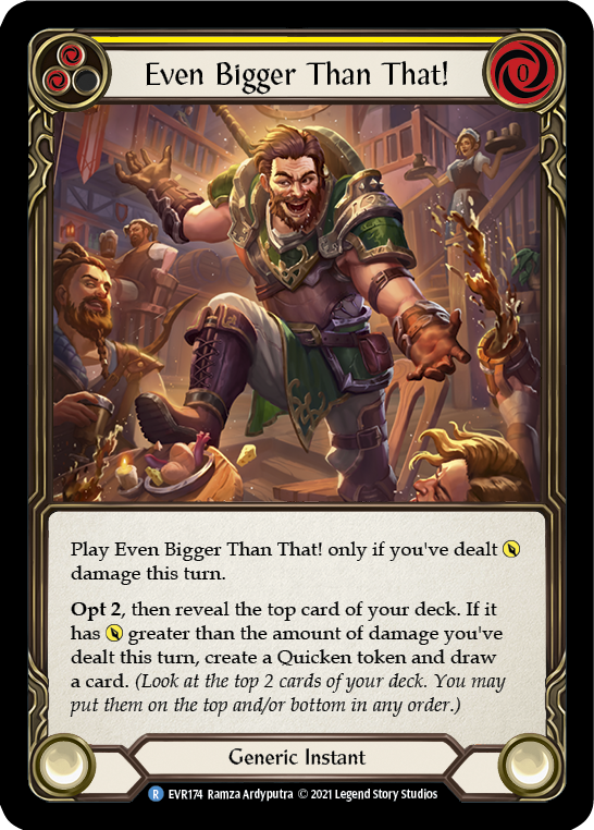 Even Bigger Than That! (Yellow) [EVR174] (Everfest)  1st Edition Rainbow Foil | The CG Realm